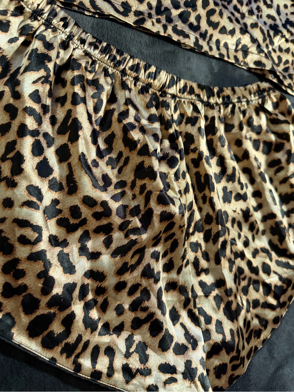 🐆EKOUAER Leopard Print Women Pajama Set - Tan & Black - Picture 10 of 11
